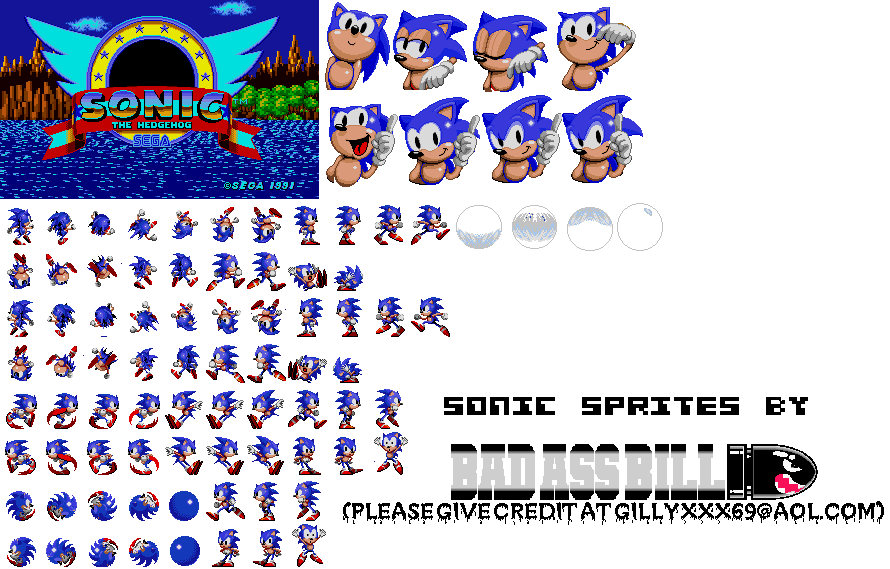 sonic 1 title sprite